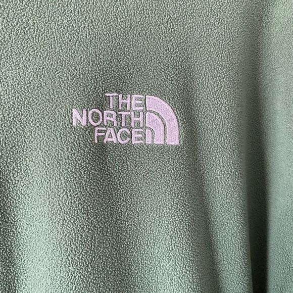 The North Face Green Fleece Zip Up Jacket - Picture 5 of 12
